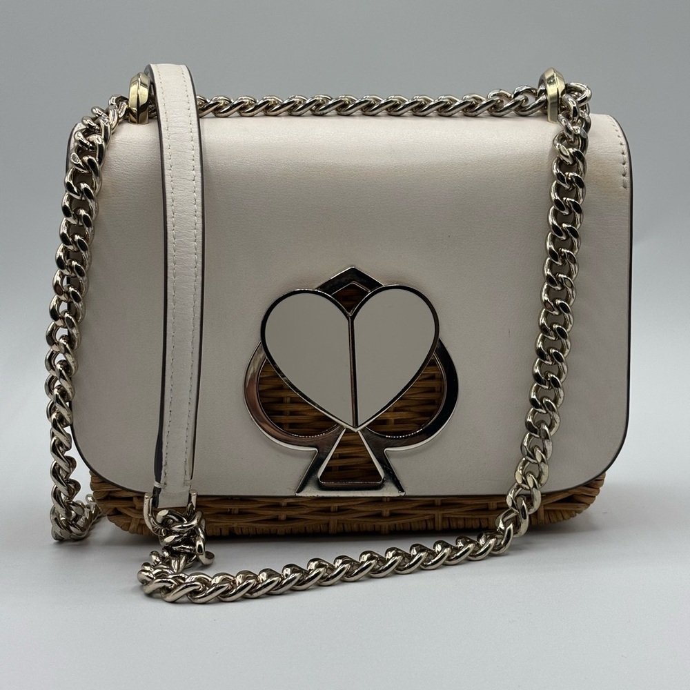 Kate Spade Nicola Turnlock Wicker Crossbody Bag - Picture 8 of 11
